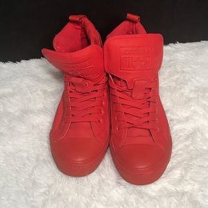 Red leather converse